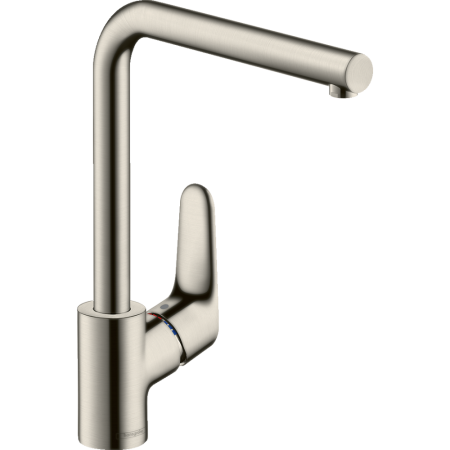 Смеситель для кухонной мойки hansgrohe Focus M41 280, с поворотным изливом 31817800/U, под сталь, уцененный товар