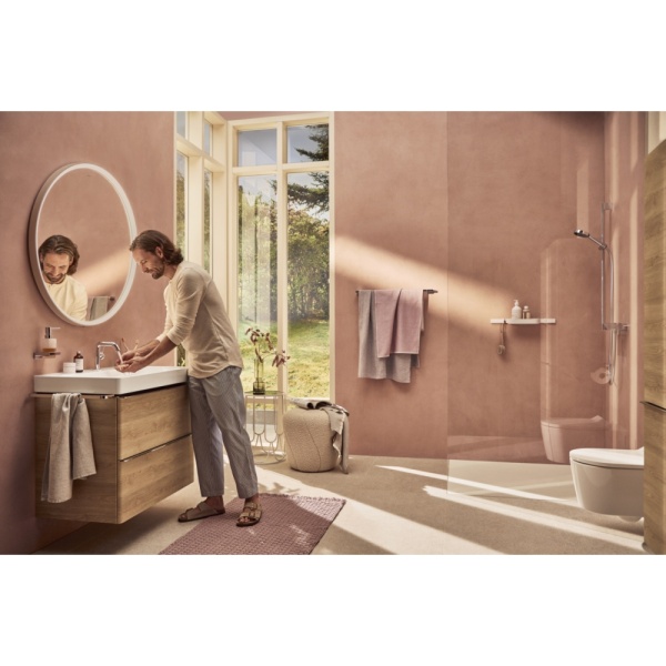 Смеситель для раковины hansgrohe Tecturis S 110 Fine CoolStart, EcoSmart+, с донным клапаном, 73323000, хром