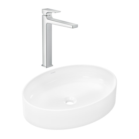Готовый набор для раковины hansgrohe Xuniva D накладной со смесителем Metropol 260 HG-PR246, белый/хром
