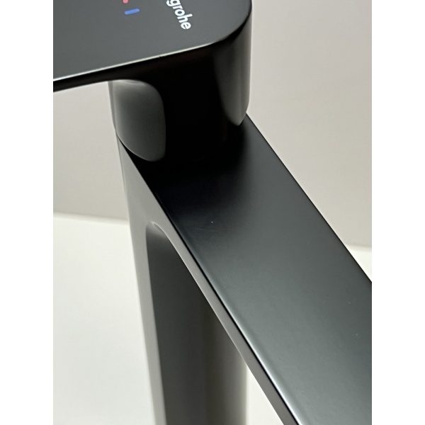 Смеситель для раковины hansgrohe Rebris S 240 CoolStart, со сливным гарнитуром 72580670/U, матовый черный, уцененный товар