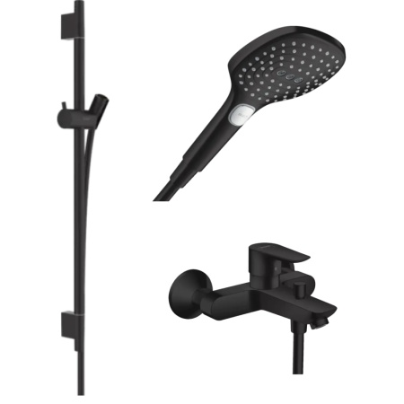 Готовый набор для ванны hansgrohe Talis с ручным душем Raindance HG-PR104, матовый черный