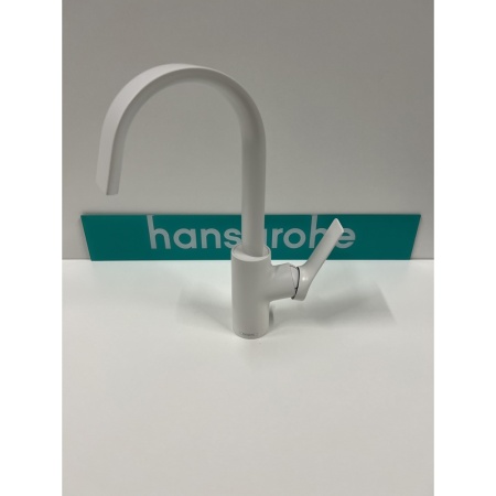 Смеситель для раковины hansgrohe Vivenis 210 с поворотным изливом, 75030700/U, матовый белый, уцененный товар