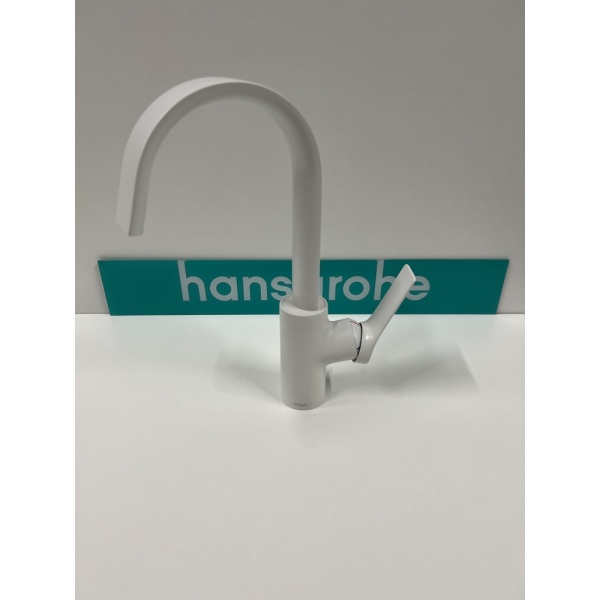 Смеситель для раковины hansgrohe Vivenis 210 с поворотным изливом, 75030700/U, матовый белый, уцененный товар