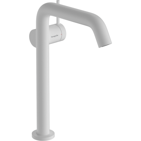 Смеситель для раковины hansgrohe Tecturis S 240 Fine, CoolStart, EcoSmart+, cо сливным гарнитуром Push-Open, 73370700, матовый белый