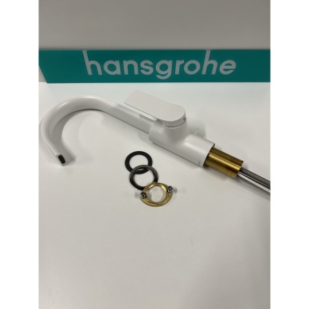 Смеситель для раковины hansgrohe Vivenis 210 с поворотным изливом, 75030700/U, матовый белый, уцененный товар