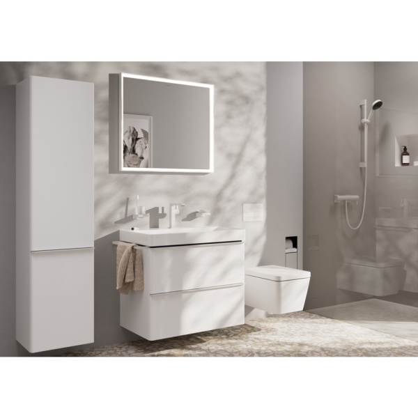Смеситель для раковины hansgrohe Tecturis E 150 Fine CoolStart, EcoSmart+, 73041700, матовый белый
