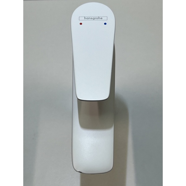 Смеситель для раковины hansgrohe Talis E 110, со сливным гарнитуром 71710700/U, матовый белый, уцененный товар