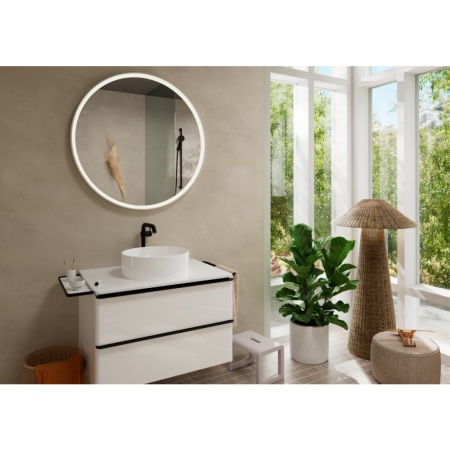 Смеситель для раковины hansgrohe Tecturis S 240 Fine, CoolStart, EcoSmart+, cо сливным гарнитуром Push-Open, 73370670/U, матовый черный, уцененный товар