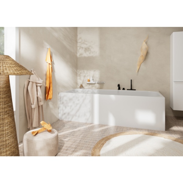 Смеситель для ванны hansgrohe Tecturis S напольного монтажа, 73440670, матовый черный