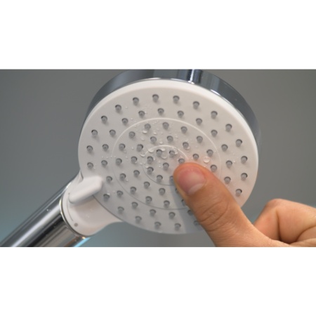 Душевой гарнитур hansgrohe Crometta 100 Vario, 2 режима, со штангой 65 см 26532400, белый/хром, уцененный товар