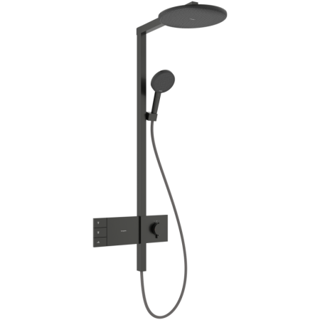 Душевая система hansgrohe Raindance Alive S Showerpipe 300 2jet с термостатом ShowerSelect Comfort, 24595340, шлифованный черный хром