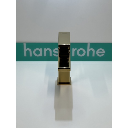 Смеситель для раковины hansgrohe Metropol 110 со сливным клапаном Push-Open 32507990/U, полированное золото, уцененный товар