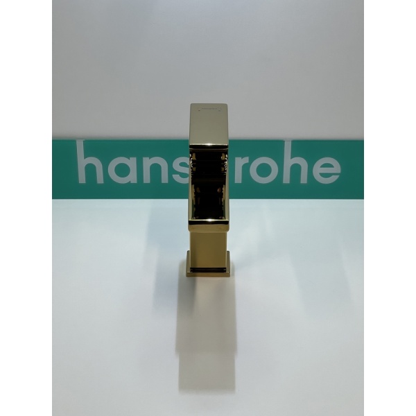 Смеситель для раковины hansgrohe Metropol 110 со сливным клапаном Push-Open 32507990/U, полированное золото, уцененный товар