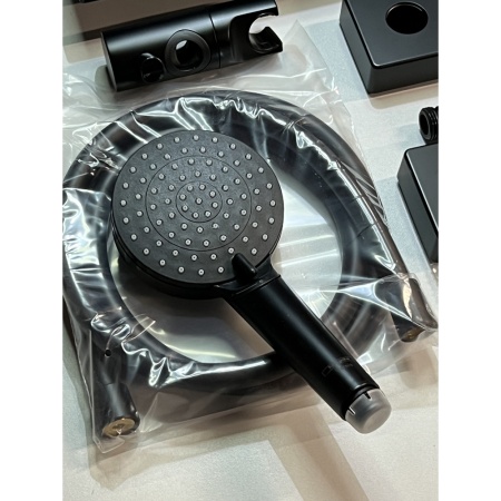 Душевая система hansgrohe Vernis Shape 230 1jet с термостатом 26286670/U, матовый черный, уцененный товар