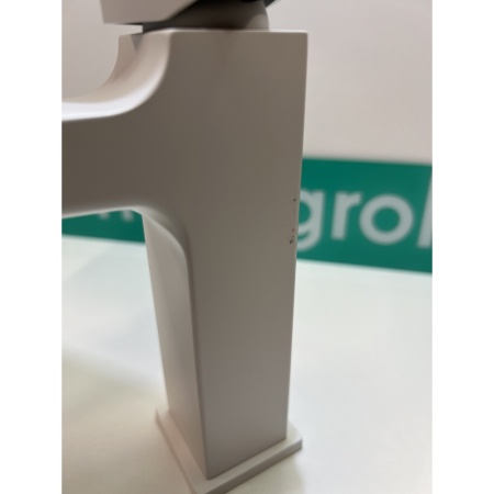 Смеситель для раковины hansgrohe Metropol 110 со сливным клапаном Push-Open 32507700/U, матовый белый, уцененный товар