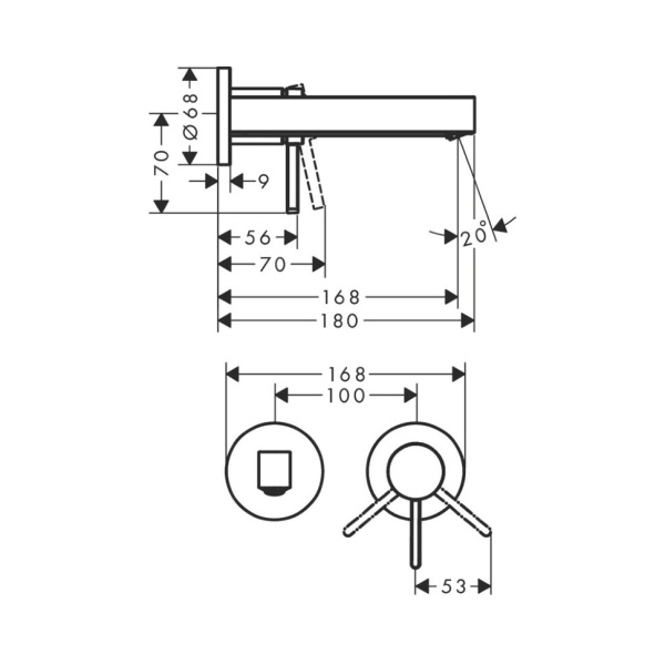 Смеситель для раковины Hansgrohe Finoris 76051000 хром