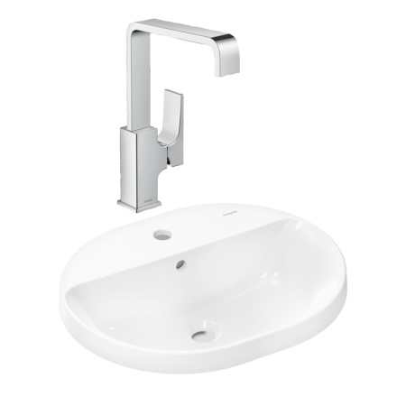 Готовый набор для раковины hansgrohe Xuniva U встраиваемой со смесителем Metropol 230 HG-PR180, белый/хром