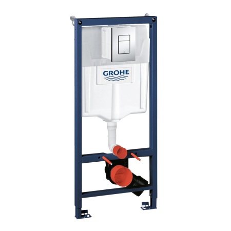 Система инсталляции для унитаза GROHE Rapid SL 3 в 1 с панелью смыва Skate Cosmopolitan, хром (38772001) со смывным бачком GD2