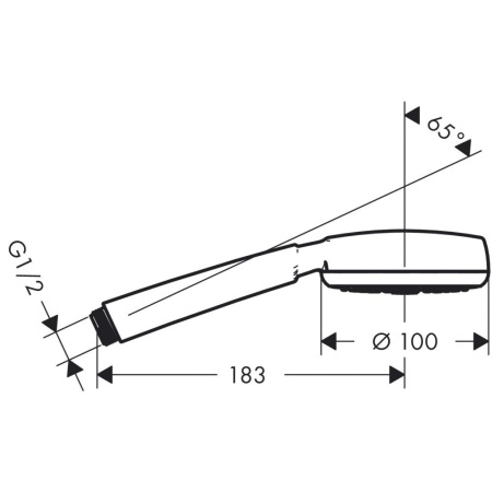 Ручной душ hansgrohe Crometta 100 1jet 26825400, белый/хром