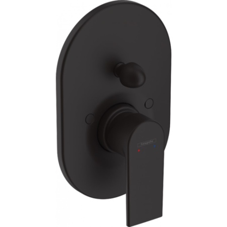 Смеситель для ванны однорычажный Hansgrohe Vernis Shape 71458670, матовый черный